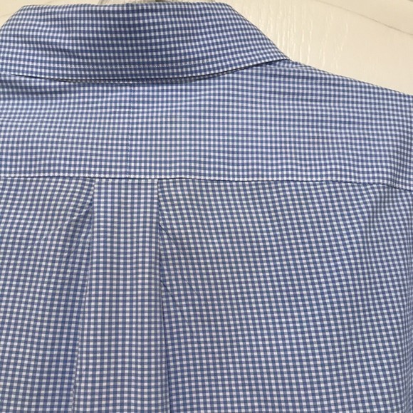 RALPH LAUREN Mens‎ XL Pink Logo Horse Blue/White Check Button Up Shirt Workwear - Picture 7 of 9
